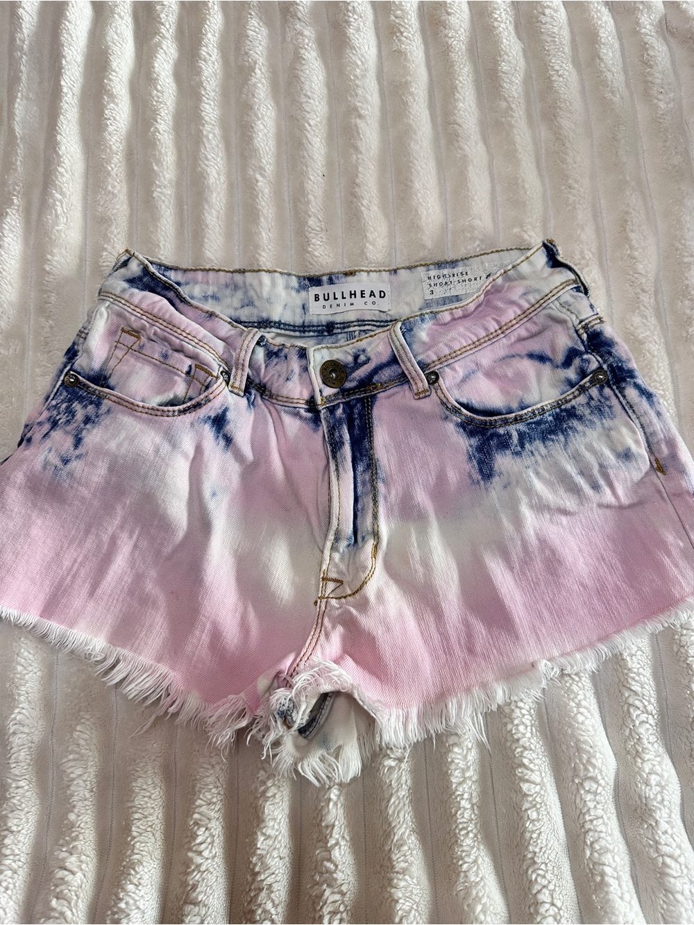Tie dye Jean shorts from PAC Sun
